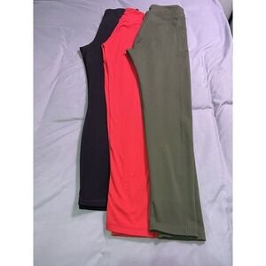 3-PC Women's Leggings Active Wear Pockets‎ Running Hiking Walking Workout Gym